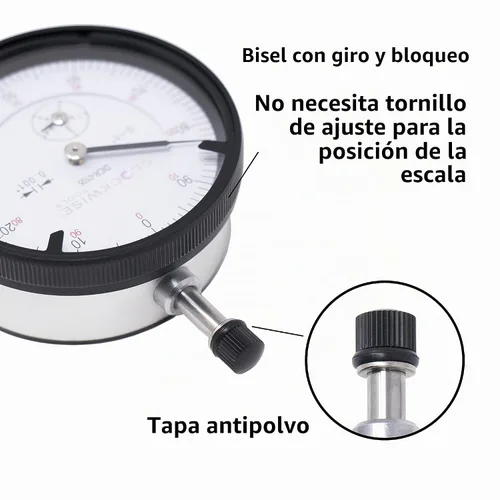 Vista 5 de Clockwise Tools Indicador de dial, DICR-0105 0-1 pulgada