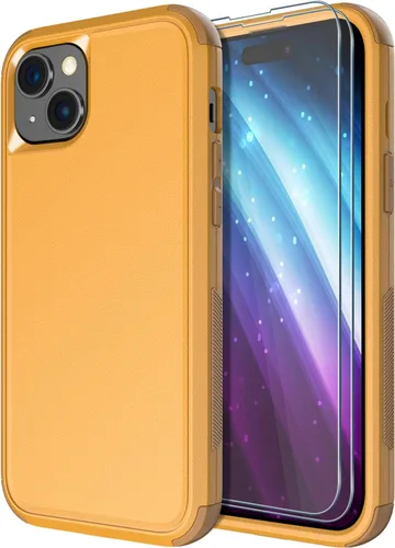Vista 40 de Diverbox Funda para iPhone 15 Plus [a prueba de golpes] [a prueba de caídas] [protector de pantalla de vidrio templado], funda de protección