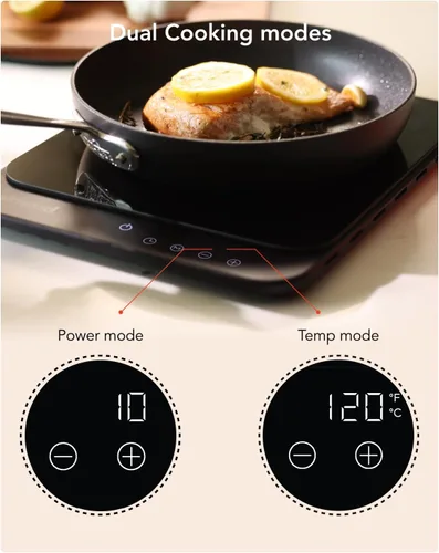 Vista 7 de AirHood Cocina de inducción ultrafina Placa caliente de encimera con sensores de precisión para 10 modos de temperatura Electrodoméstico
