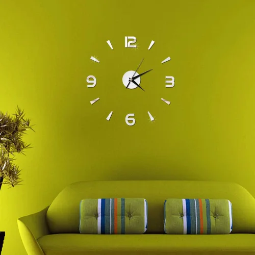 Vista 7 de Pilipane Reloj de pared sin marco, relojes de pared para decoración de sala de estar, kit de reloj de pared grande para decoración del hogar, sala