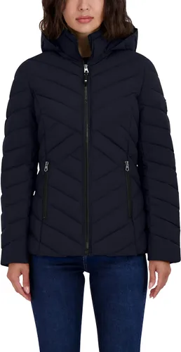 Vista 9 de Nautica - Chaqueta corta acolchada con diseño de cheurón para mujer Negro