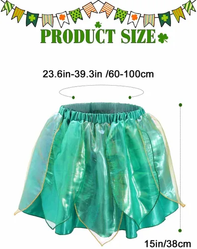 Vista 6 de Kakaco Women Fairy Skirt Sparkly Tutu Skirt Layered Fairy Dance Tutus Festival Outfit Skirt for Women and Girls