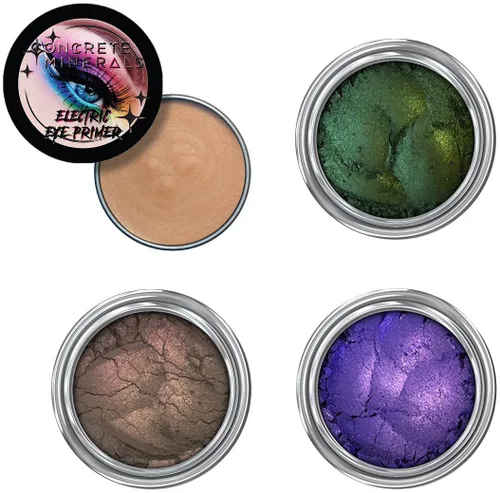 Vista 4 de Concrete Minerals Colección variedad, cosméticos suaves y altamente pigmentados, 100% veganos y libres de crueldad, polvo de sombra de ojos mineral