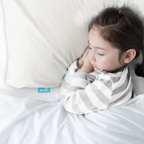 Vista 4 de Paquete de 2 fundas de almohada de algodón de jersey para niños pequeños Crema