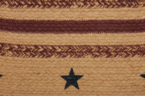 Vista 5 de VHC Brands 10713 - Alfombra ovalada de yute para cabina de té, Tela