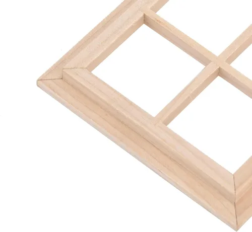 Vista 8 de Ventana de madera para casa de muñecas, escala 1/12 en miniatura, arqueada, casa de muñecas, ventana, modelo de accesorios, cubierta de golf