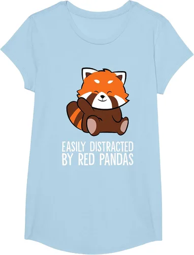 Vista 35 de Red Panda Love Easily Distracted By Red Pandas T-Shirt Asphalt Grey
