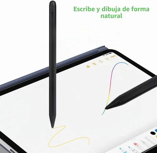 Vista 6 de Lápiz óptico electrónico para iPad de 5ª generación de 9.7 pulgadas 2017, lápiz capacitivo activo recargable tipo C, compatible con Apple iPad de 5ª