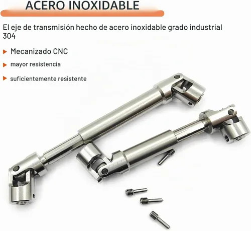Vista 2 de Eje de transmisión de acero inoxidable 2pcs para 1/18 RC Rock Car Axial UTB18 Capra