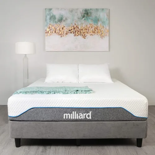 Vista 2 de Milliard Colchón de espuma viscoelástica semifirme de 10 pulgadas Certificado CertiPUR-US Alivio de presión (Queen)