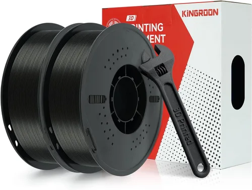 Vista 43 de Kingroon Filamento de impresora 3D PLA Plus (PLA+), 10 rollos, precisión dimensional +/- 0.001 in, carrete de 22 libras (22 libras), 0.069 in, negro