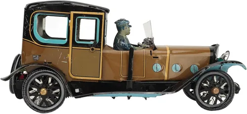 Vista 7 de Juguete de coche vintage de relojería, juguete de coche hecho a mano de hojalata, juguete retro para coleccionar, regalo, fiesta, cumpleaños, #111