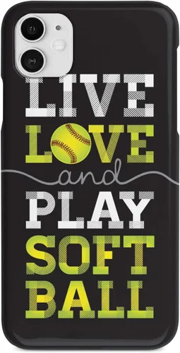 Vista 22 de Inspired Cases - Compatible con iPhone Xs Max - Funda protectora con textura 3D para Apple iPhone Xs Max - Live Love & Play Softbol
