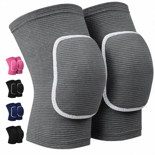 Vista 10 de Rodilleras de voleibol para bailarines, suaves y transpirables para hombres, mujeres y niños, rodilleras protectoras para voleibol, fútbol, baile