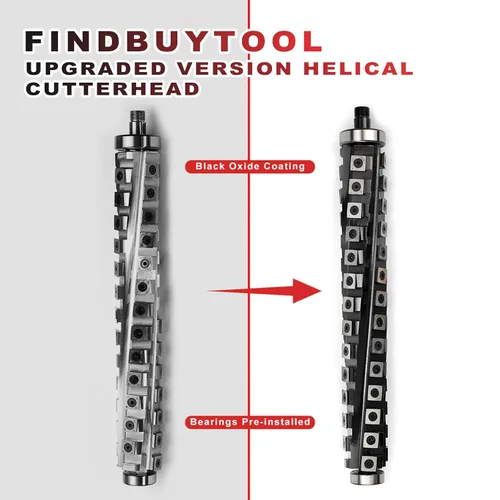 Vista 5 de FINDBUYTOOL Cabezal de corte helicoidal de 12.5 pulgadas para cepilladora DeWalt DW734 DW733, 4 filas para cepilladora de grosor DW734/DW733