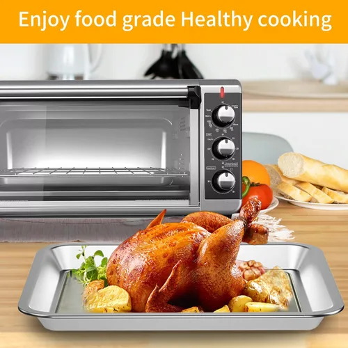Vista 7 de Bandeja de repuesto para horno tostador de convección para BLACK DECKER 8 rebanadas extra ancho horno tostador de convección, 14.6 x 8.8 pulgadas