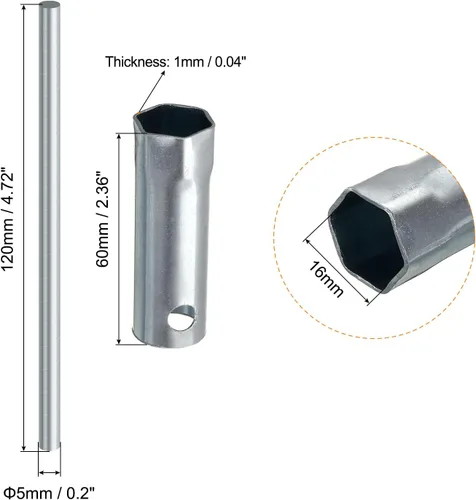 Vista 2 de uxcell Llave inglesa universal de encendido de 0.630 in para bujía, 2 piezas