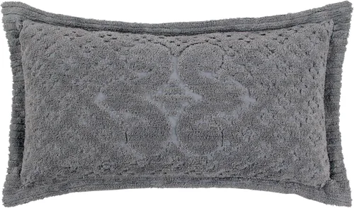 Vista 42 de Better Trends Colección Ashton - Colchas de chenilla con mechones, tamaño individual, color negro, 100% algodón, diseño de medallón de chenilla