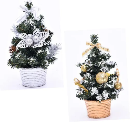 Vista 5 de DECHOUS 2 piezas de decoración de mesa, decoración de escultura, mini decoración de Navidad, cascabeles de Navidad, decoración de mesa de Navidad
