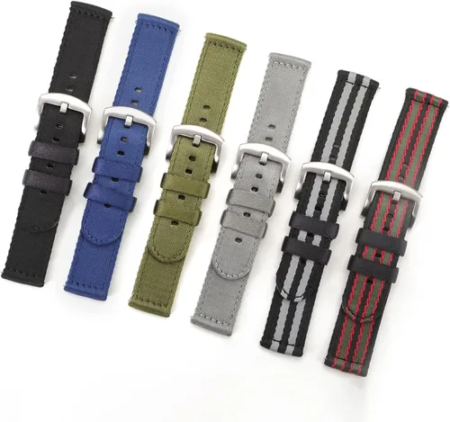 Vista 6 de WOUKUP Correa de reloj de nailon militar de liberación rápida de alta calidad, material de cinturón de seguridad, correa de reloj de 0.709in