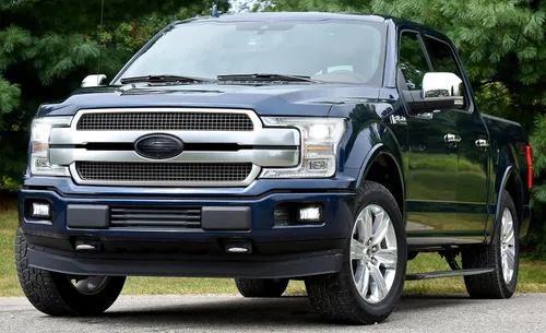 Vista 3 de Fit F150 Emblema de 9.5 pulgadas de superposición para parrilla delantera, portón trasero ovalado, bandera negra americana para Ford F150 2015-2021