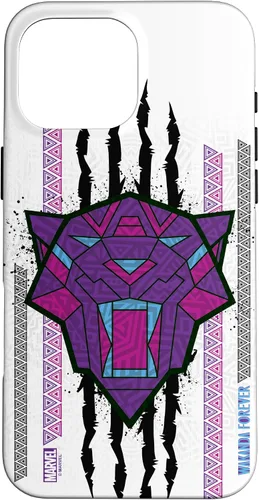 Vista 19 de Funda para iPhone 16 Marvel Black Panther: Wakanda Forever Tribal Logo Panther