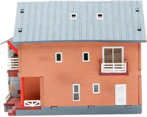 Vista 4 de [YOUNGMODELER] Kits de modelo de montaje de madera de escritorio (casa dúplex)
