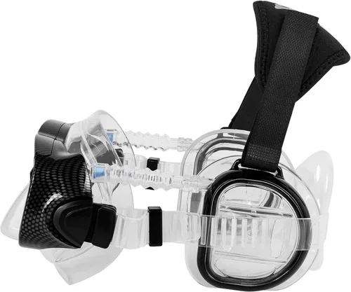 Vista 2 de IST Máscara de buceo ProEar con cubiertas herméticas para las orejas Negro