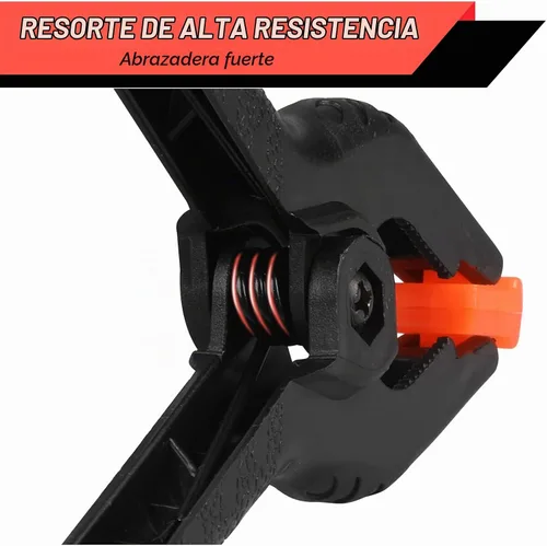 Vista 5 de Paquete de 2 abrazaderas de resorte, clips de plástico de 8.5 pulgadas, clips de fondo pequeños, abrazaderas resistentes, clips de resorte