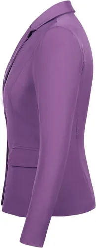 Vista 2 de YUNCLOS Chaqueta informal de manga larga con botones para mujer