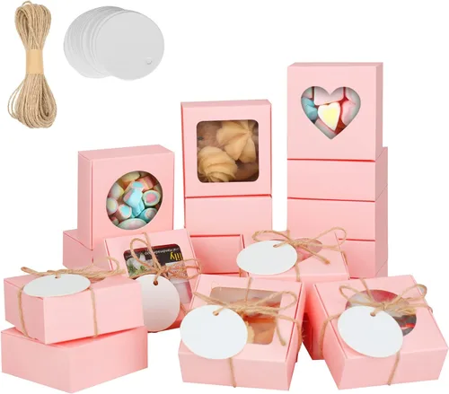 Vista 16 de COTOPHER Caja de jabón, 30 cajas pequeñas de embalaje de jabón de 2.8 x 2.8 x 1.2 pulgadas, mini cajas de papel kraft con ventana para jabón casero