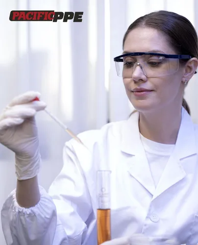 Vista 8 de PACIFIC PPE Paquete de 2 lentes de seguridad para hombres y mujeres, ANSI Z87 antivaho con lentes envolventes transparentes resistentes a