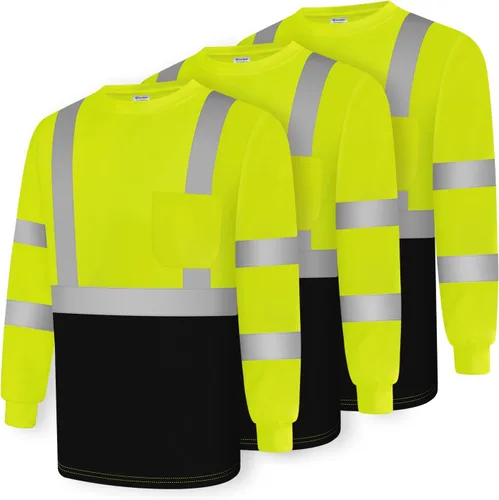 Vista 8 de Camisas de seguridad Uno Mejor para hombre Clase 3 Camisas de alta visibilidad, Camisas reflectantes de alta visibilidad para hombre y mujer