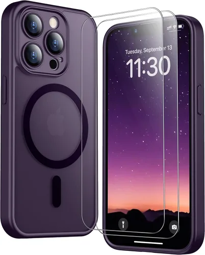 Vista 49 de SPIDERCASE Funda magnética translúcida diseñada para iPhone 11, con 2 protectores de pantalla de vidrio templado, antihuellas, para iPhone 11 de 6.1