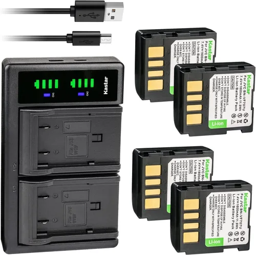 Vista 9 de Kastar Paquete de 1 batería BN-VF707 y LTD2 cargador USB de repuesto para JVC GZ-MG21ZEZ GZ-MG21U GZ-MG21US GZ-MG22 GZ-MG22AG GZ-MG22AS GZ-MG22ER