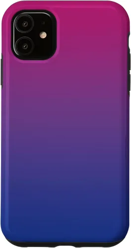 Vista 8 de Funda degradada con diseño de bandera de Bisexual Pride para iPhone 17, color rosa, morado, azul