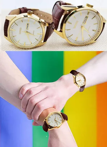 Vista 2 de SKMEI Pair Watches for Couples Men and Women His and Hers Watch Set Husband Wife Valentines Matching Wrist Watch Wedding Gifts Waterproof Business