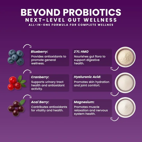Vista 5 de Suplemento probiótico y prebiótico masticable Akkermansia NOVO 2.0 con HMO, apoya el microbioma intestinal y oral, suplementos para la salud