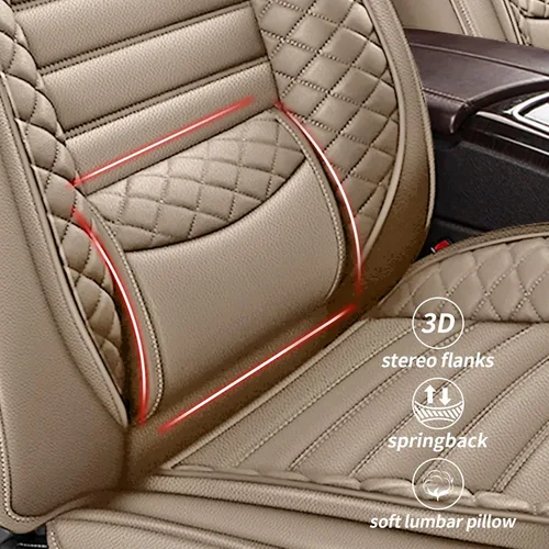 Vista 5 de 2 Fundas Protectoras para Asientos Delanteros para Hyundai Tucson 2010-2025 2026: De Cuero Sintético, Suave, Cómodo, Duradero, Impermeable