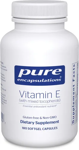 Vista 8 de Pure Encapsulations Vitamina E (con tocoferoles mixtos) - Protección antioxidante y función celular* - Contiene tocoferoles mixtos - Sin OMG - 90