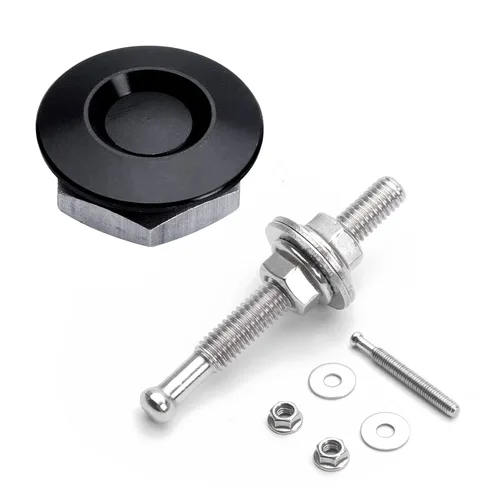 Vista 7 de x xotic tech Kit de tapa de bloqueo de capó de parachoques con botones de liberación rápida Universal para automóvil (negro)
