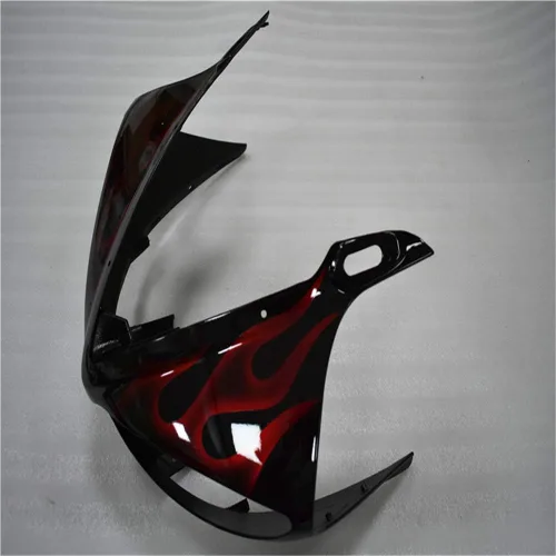 Vista 4 de Carenado para Yamaha YZF R6 2003-2005 y YZF R6S 2006-2009 (06 llamas rojas)