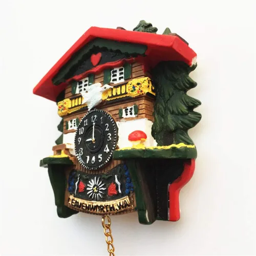 Vista 5 de Reloj de cuco estilo Leavenworth Washington State USA America Nevera Magnet Souvenir Gift Collection