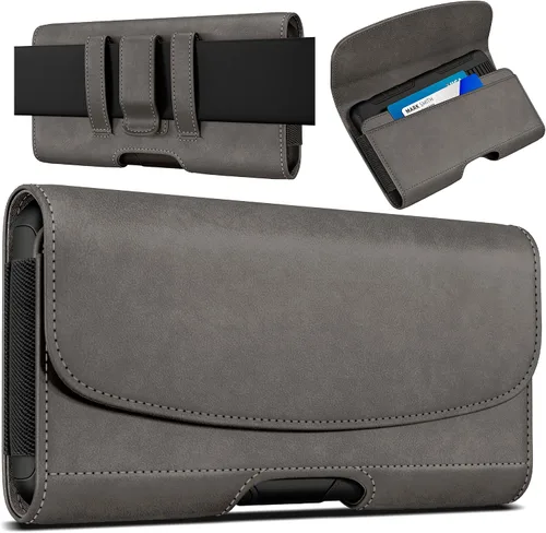 Vista 8 de Bomea Funda para iPhone 8 Case, iPhone 6 6S iPhone 7 Hecha de cuero sintético de alta calidad. Con soporte para cinturón. Delgada y rígida. Con Negro