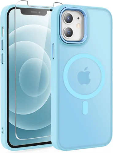 Vista 129 de WRJ Funda magnética mate para iPhone Air de 6.5 pulgadas, [compatible con Magsafe] [protección contra caídas de grado militar], delgada Negro