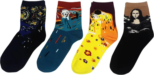Vista 4 de Wish Island Calcetines novedosos de algodón para mujer, paquete de 45