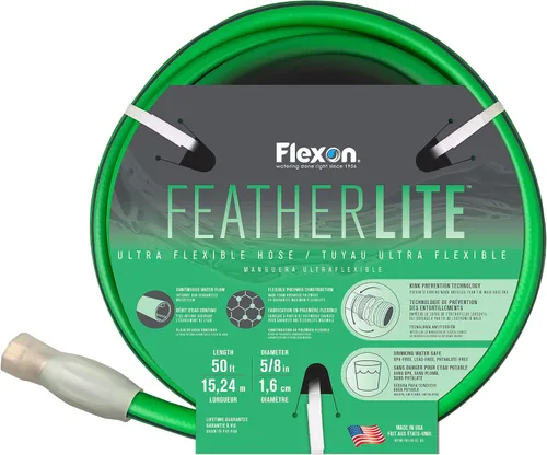 Vista 7 de Flexon Featherlite - Manguera de jardín ultra flexible segura para agua potable de 5/8 pulgadas x 25 pies, resistente, resistente a las torceduras