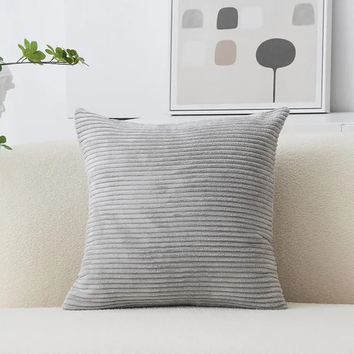 Vista 14 de Home Brilliant Funda de almohada de primavera de 18x18 pulgadas, funda de almohada de terciopelo a rayas para silla y sofá, funda de almohada