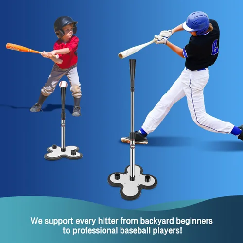 Vista 6 de Camiseta de béisbol portátil de béisbol y sóftbol resistente, base de peso pesado de 10 libras. Camiseta de golpeo profesional para béisbol/softbol.