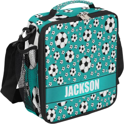 Vista 12 de Bolsa de almuerzo personalizada para niñas, niños, adolescentes, hombres y mujeres, regalo personalizado, bolsa de almuerzo de voleibol, color dorado